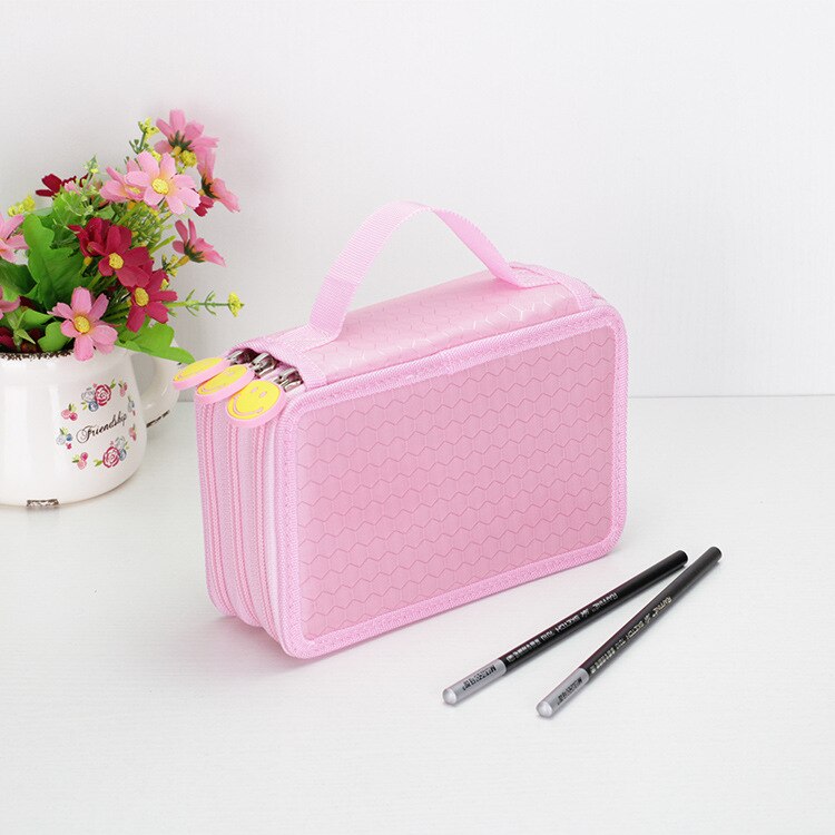 4th boden &Ampere; 72 See Oxford schule bleistift fallen kreative große-kapazität zeichnung bleistift fallen Kasten stoßfest bleistift lagerung tasche: 3th umhauen Rosa