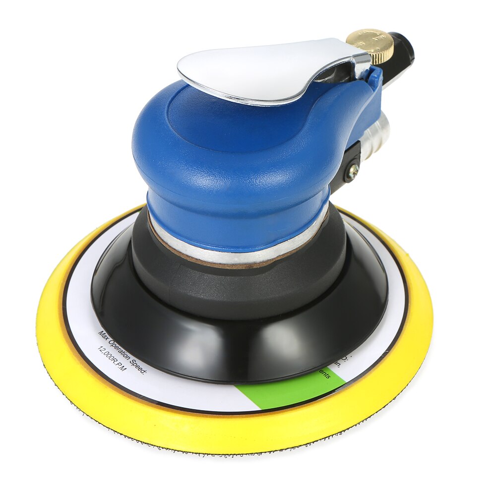 6 " 10000 rpm pneumatisk handflata slumpmässigt orbital polermaskin luftdriven orbit polermaskin dubbelverkande polering slipning slipning