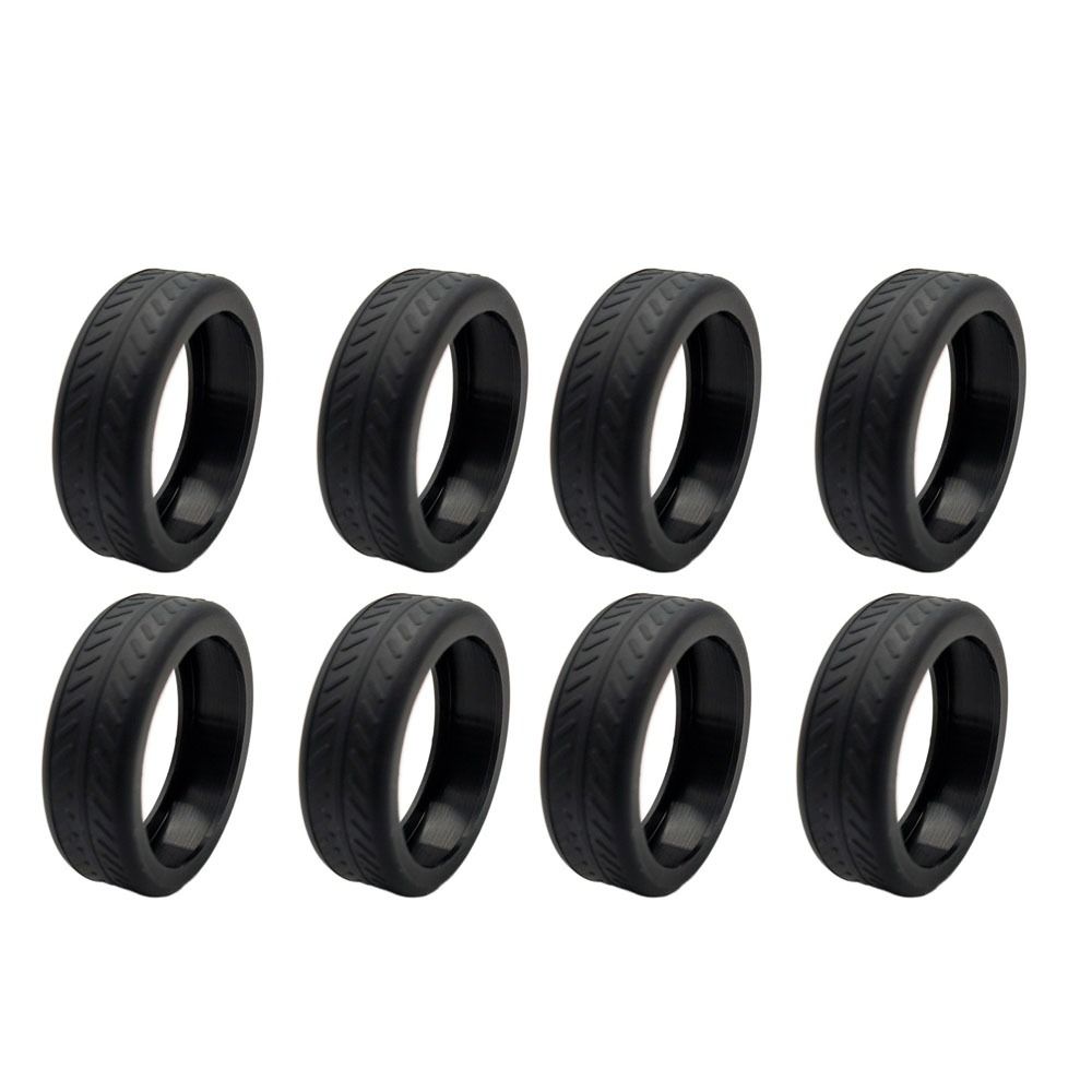 4/8Pcs Silikon Gepäck Räder Schutz Koffer Teile Achsen Reduzieren Rad Tragen Koffer Räder Schutz Abdeckung: Rose Gold