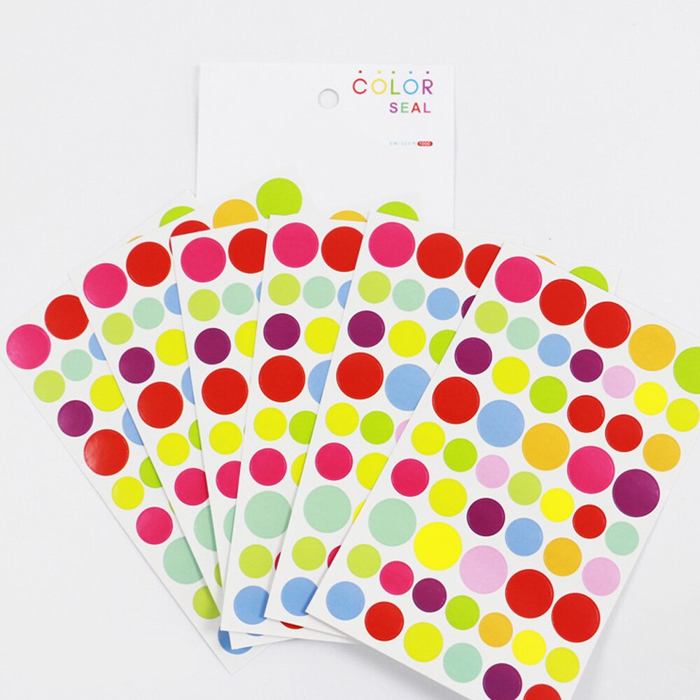 Kawaii Cartoon Dots Love heart Stickers Patterns Cute Stationery Sticker Decorative collage Scrapbooking planner Album aesthetic: Dots