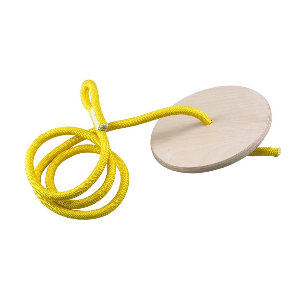 Kids Outdoor Wood Round Swing Disc Tree Swing High Strength Load-Bearing Wooden Disc Swing Round Swing Seat