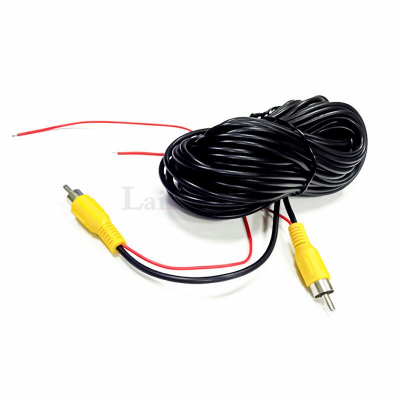 RCA Video Signal Cable Car Reverse Rear View Parking Camera Video Cable with Detection Wire For All Car Accessories 6 Meters