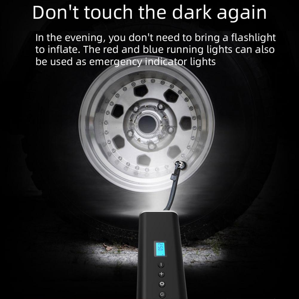 12.4V 150PSI Cordless Portable Tire Air Compressor Car 19.5W Air Pump Automatic Inflation Inflator With LCD Digital Display