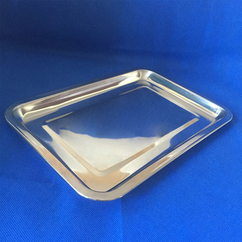 Stainless Steel Food Tray Thickened Food Tray Flat Square Grill Tray Non Toxic Food Tray Size 2
