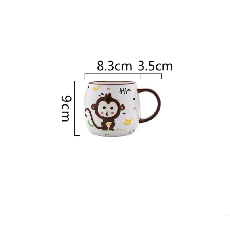 Nordic Ceramic Animal Dinner Plate Children's Rice Bowl Cute Home Baby Tableware Cartoon Dessert Dishes Breakfast Plate: R
