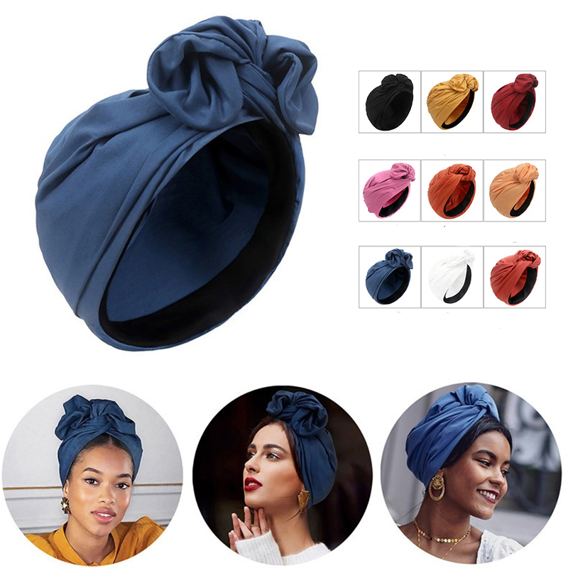 Gorro turbante Vintage para mujer, Bandana a la para mujer, gorro para cubrir el cabello para mujer, envolturas para la cabeza, pañuelo musulmán para la cabeza