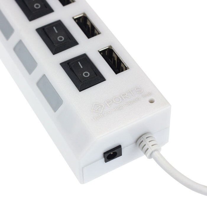 7 Poorten Led Usb 2.0 Adapter Hub Aan/Uit Schakelaar Voor Pc Laptop Uitbreiden Computer Connectiviteit voor Pc Laptop # T2