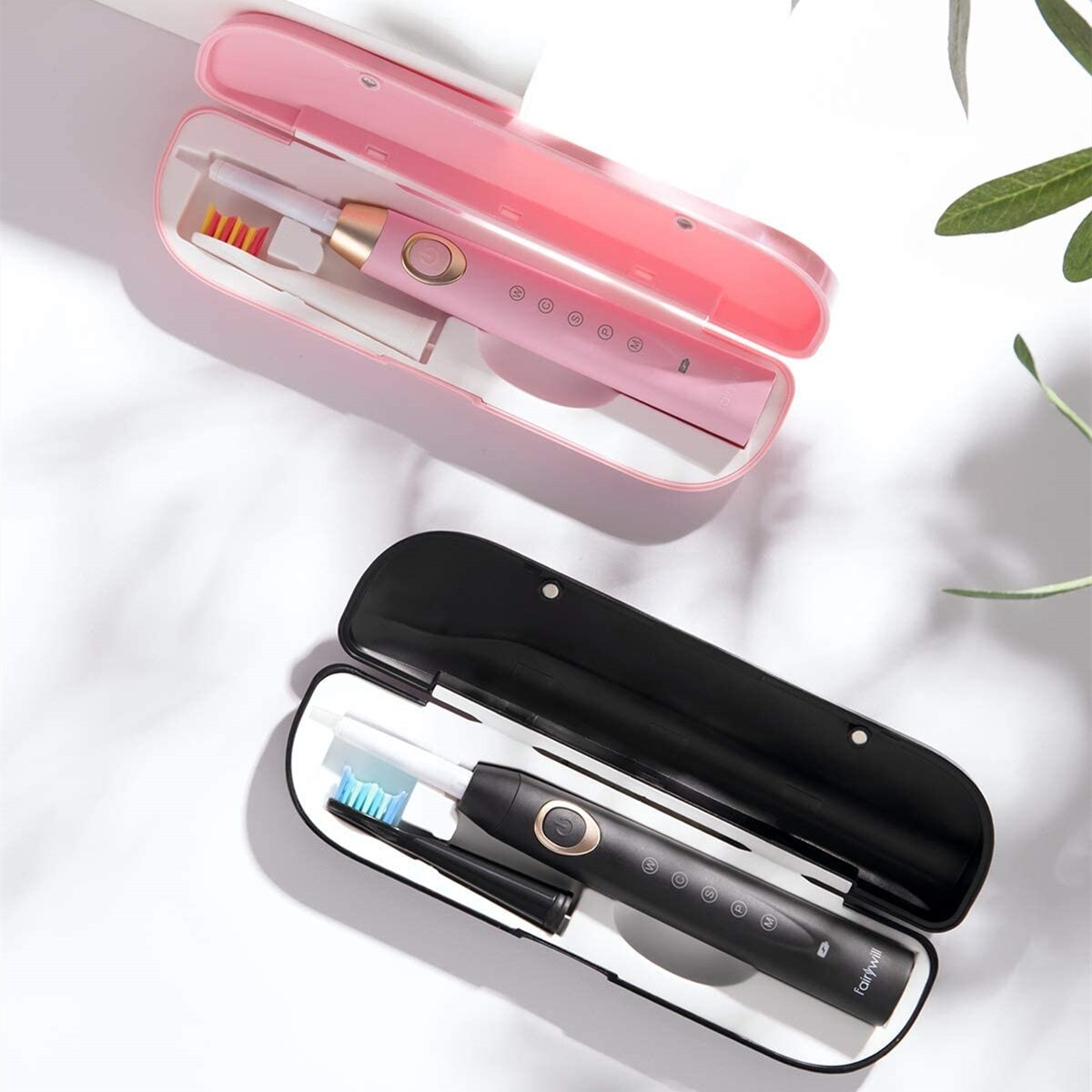 Fairywill FW-508 Sonic Electric Toothbrush Rechargeable Timer Brush 5 Modes Fast Charge Tooth Brush 8 Brush Heads for Adults