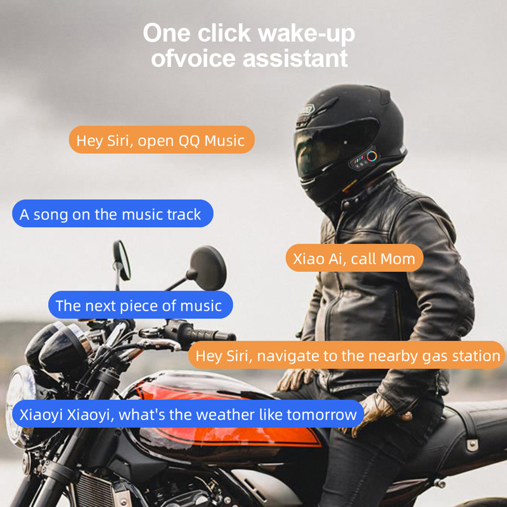 K06 Motorhelm Headset Bluetooth 5.4 Koptelefoon Draadloze Motor Koptelefoon Handsfree Stereo Muziekspeler met omgevingslicht