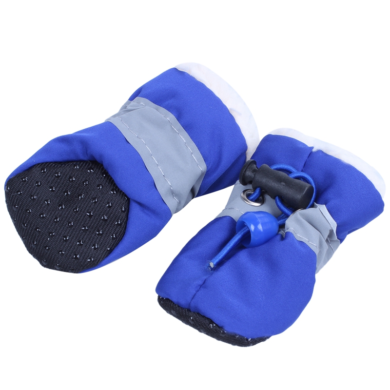 Bestwinter Warm Dog Schoenen Voor Honden Anti-Slip Hond Schoenen Booties Draagbare Schoenen Voor Kleine Hond Grote Sport Blauw 1