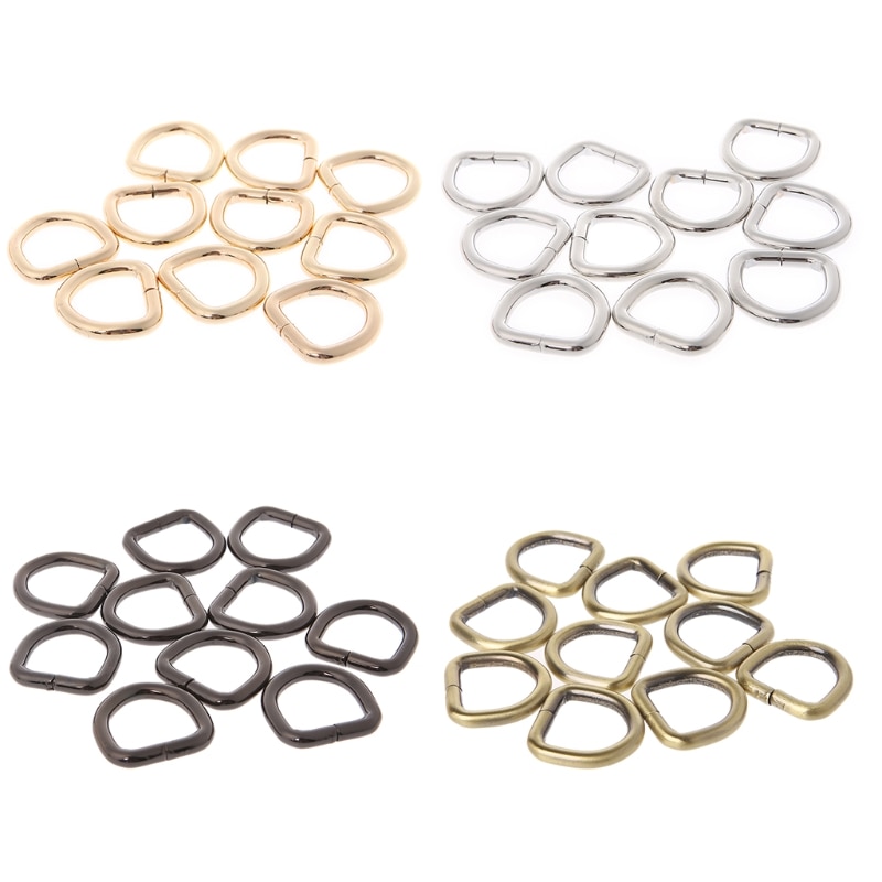 10 Pcs 2 Cm Metalen Riem Riem Web D Ring Zakken Gesp Sluiting Handtas Lederen Tas Purse Bag Accessoires