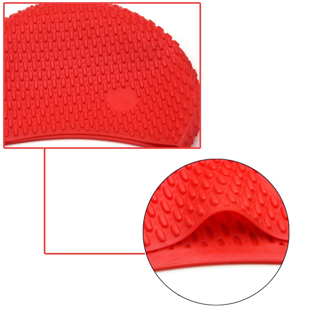 Silica gel Solid color Swimming cap adult Water droplets waterproof