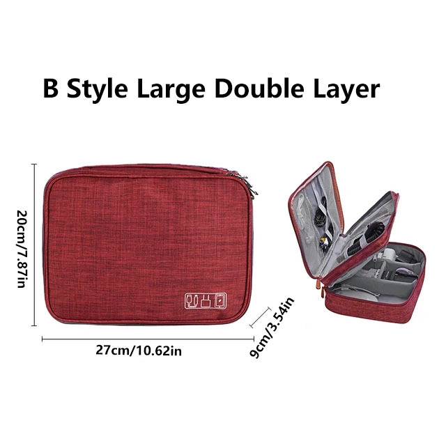 Stoß feste digitale Aufbewahrung tasche Elektronik geräte Zubehör Digitalis ierung Pack wasserdichte USB-Ladegerät Stecker Kabel Organizer Tasche: Orange