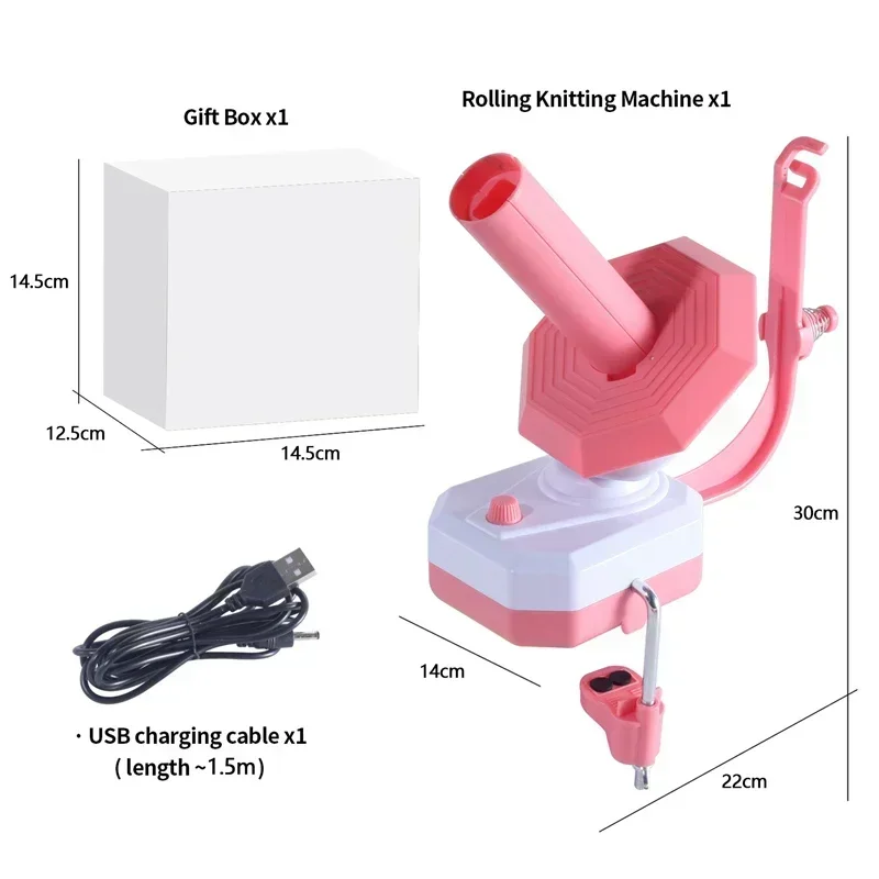 Cotton Yarn Thread Balls Dispenser Electric Winding Machine Home Yarn Winder DIY Crafts for Crocheters Knitters Crocheting: light green