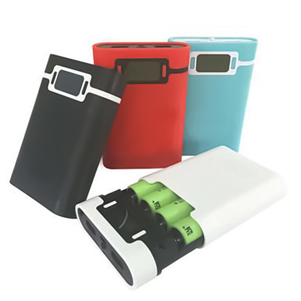 4*18650 Battery Holder LCD Display Power Bank Battery Box DIY Power Bank Storage Case Enclosure Mobile Phone Charger Shell Case