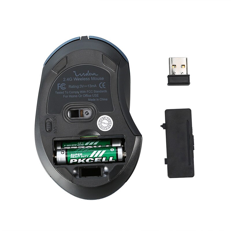 Souris ergonomique sans fil 2.4 ghz, silencieuse, boutons optiques, avec récepteur USB, pour ordinateur portable, 1600DPI