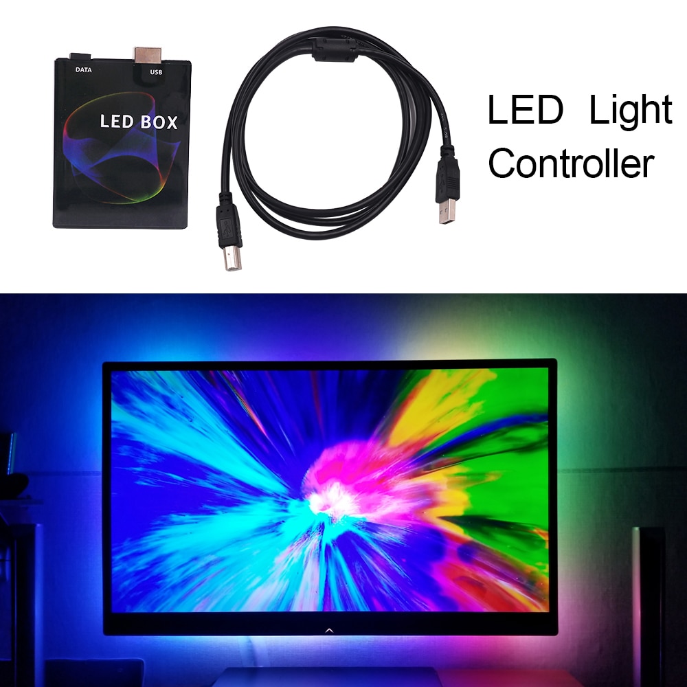 Ambibox-caja de Control de luz ambiental, cinta de luz LED RGB, controlador de retroiluminación de Color de ensueño, USB, DC5V, WS2811, WS2812B, SK6812