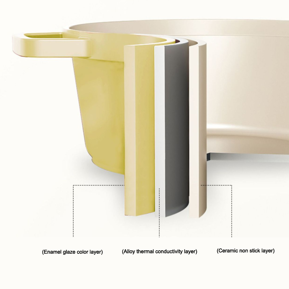 Enameled Cast Aluminum Dutch Oven with Lid Non-Stick Heavy Duty Stock Pot Dutch Oven Pot Multifunctional Cookware