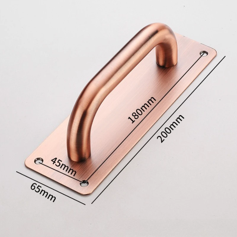 Roestvrij stalen deuren Hardware Handvat Schuifschuur Meubelkast Lade Keukengrepen Trek en duw: green