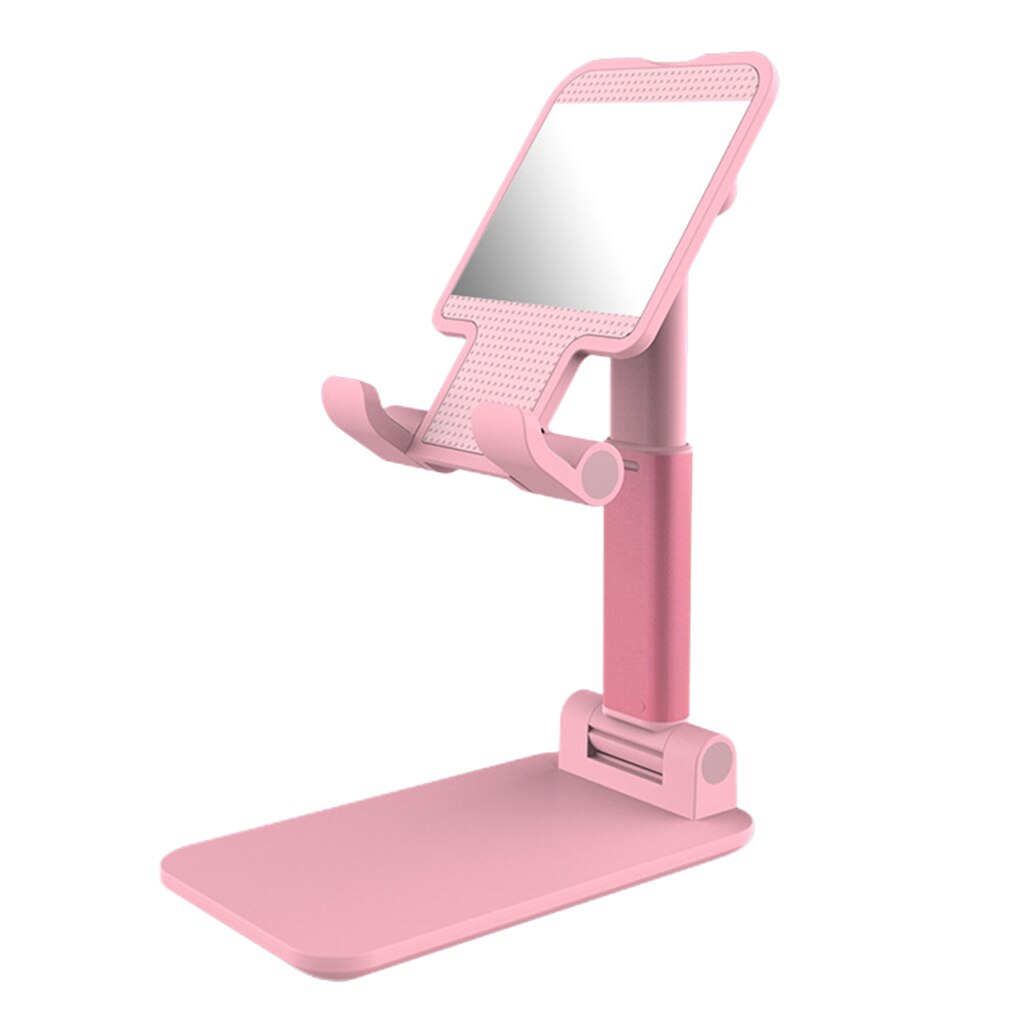 Verstelbare Telefoon Houder, Opvouwbare Telefoon Stand Tablet Stand Draagbare Mobiele Telefoon Mount Voor Bureau Voor Ipad Telefoon: Roze