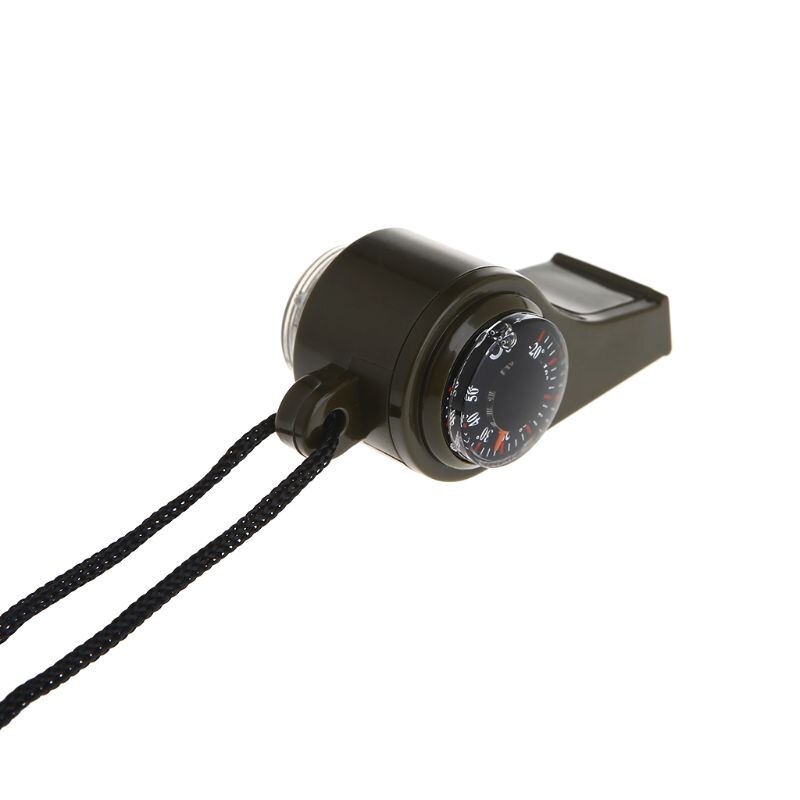 3 In1 Outdoor Camping Hiking Emergency Survival Gear Whistle Compass Thermometer Altimeter Digital Aluminum