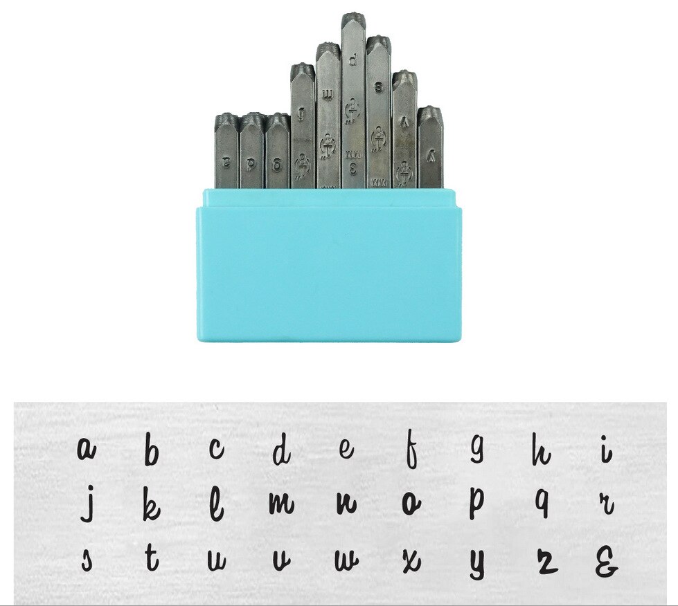 3mm Jewelry Metal Stamping Set Letter Number Steel Punching Kit DIY LOGO Alphabet Bracelet Ring Stamp Leather Silver Branding