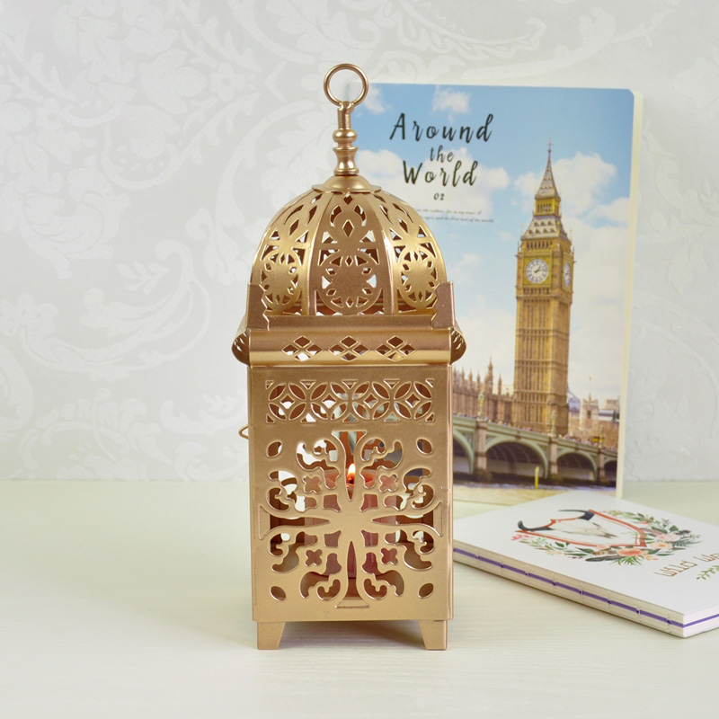 Marokkaanse Stijl Metalen iron Kaarshouder Kandelaar Theelichtje Opknoping Lantaarn Wedding Party Vintage Kandelaars Home Decoratie