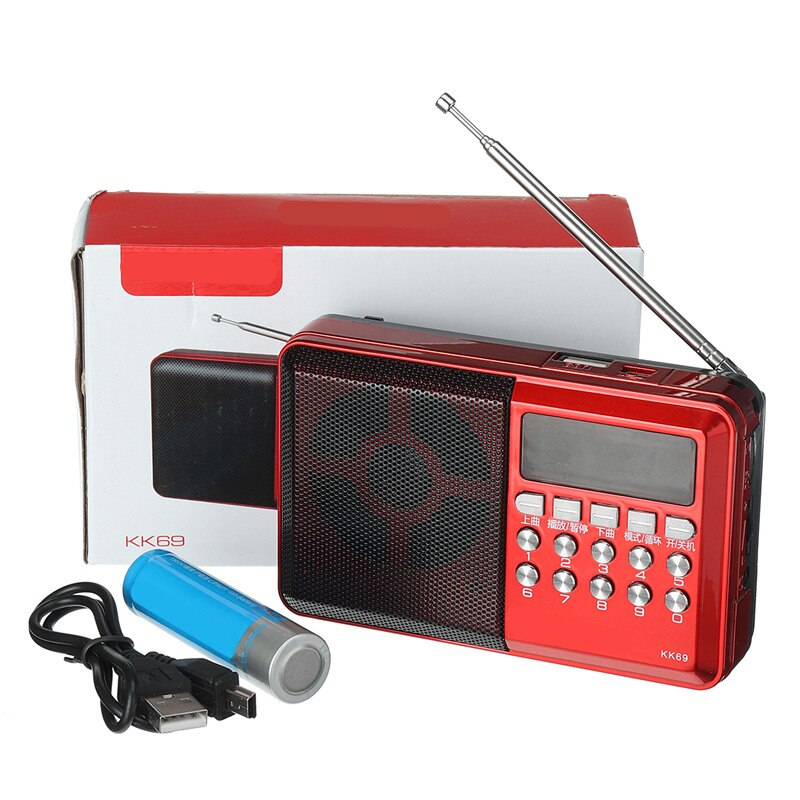 Portable Bluetooth digital FM radio multifunctional mini mp3 format music player outdoor speaker charging support TF Card: Normal version