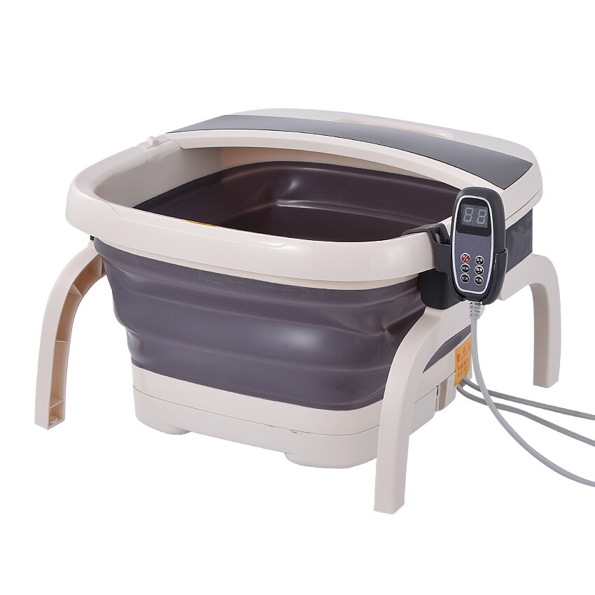 Masajeador eléctrico automático para pies, Dispositivo de masaje de pies con vibración, calor, burbujas de oxígeno, para aliviar la presión y relajación