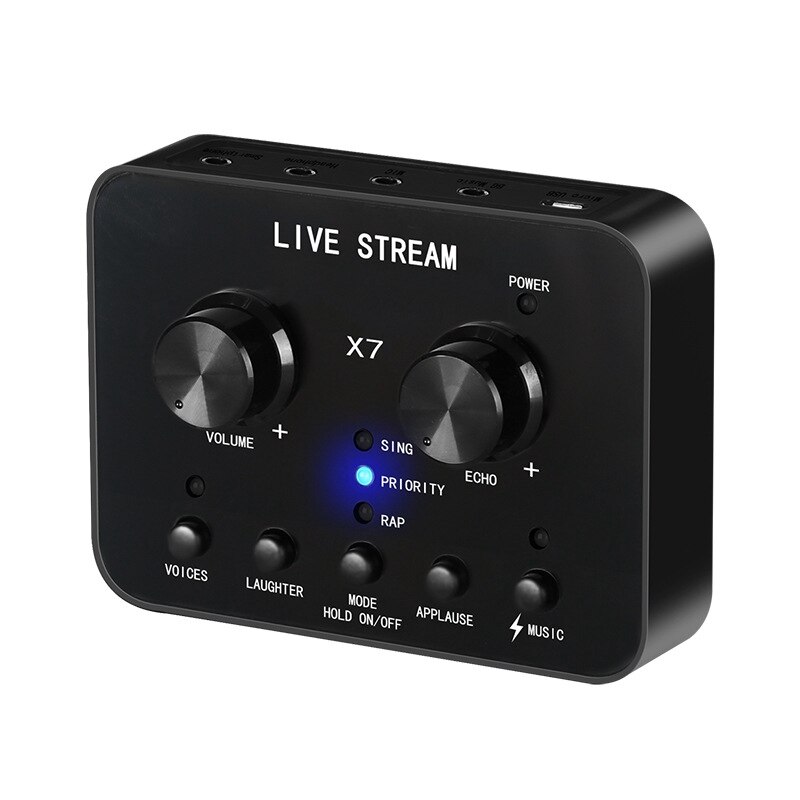 Computer Phone Voice Changer Audio Sound Card Headset Microphone Webcast Streamer Sound Card for Live Show