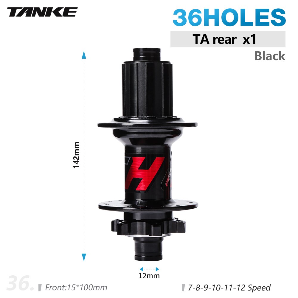 Moyeu VTT Avant/arrière 6 Boulons - 32 Trous, 8-12 Vitesses, Compatible Shimano, En Aluminium