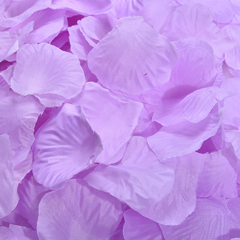 500 sztuk/paczka 5*5cm płatki kwiatów ślub suszone róże płatki sztuczne Petalas De Rosa dekoracje małżeństwo pokój kwiat róży: 10-Light Purple