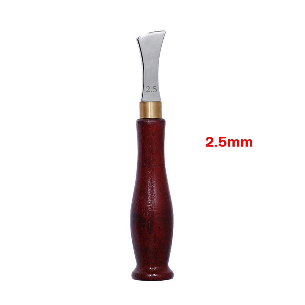 1.0-2.5mm Lederen Boog Rand Sector Ondiepe Groef Randen Koud en Warm Druk Lijn Punch Inbedding Draad Leathercraft gereedschap: 2.5mm