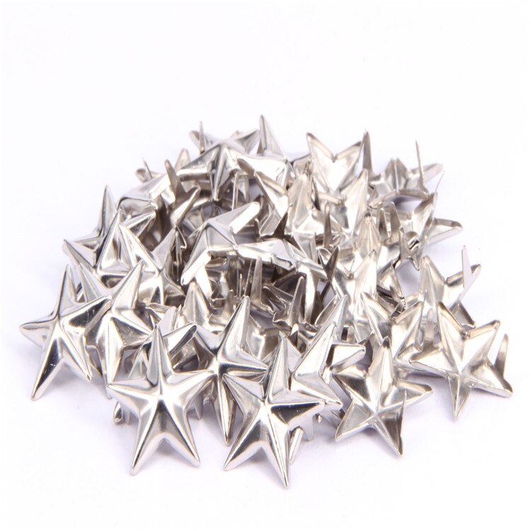 Stjärna nagelnit jacka skor väska tillbehör gör det själv utsmyckningar för scrapbooking brads scrapbook brons guld sliver