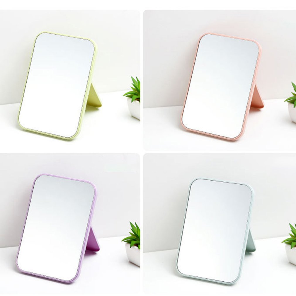 Miroir de maquillage pliant Portable grand carré haute définition miroir cosmétique Simple face facile à utiliser outil de maquillage de beauté Simple