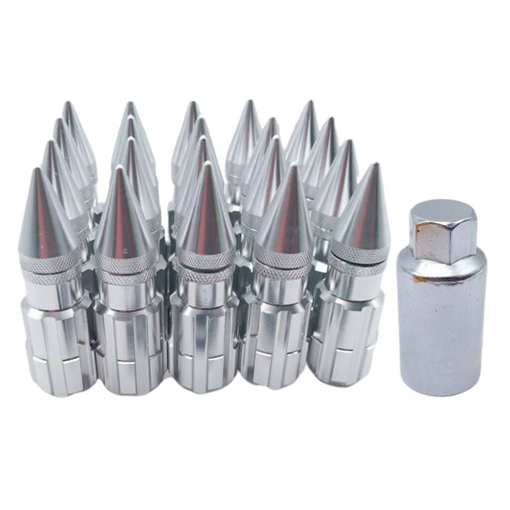 M12X1.5 JDM Cone Cap Wheel Lug Nuts + Key 24mmx79m... Grandado