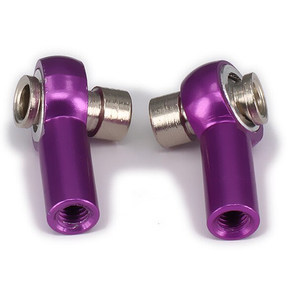 M3 3mm Thread 18mm Length Link Rod End Ball Joint Ball Head Holder Tie rod end, Ball Link for RC car 2pcs Alloy aluminum HSP HPI: Purple