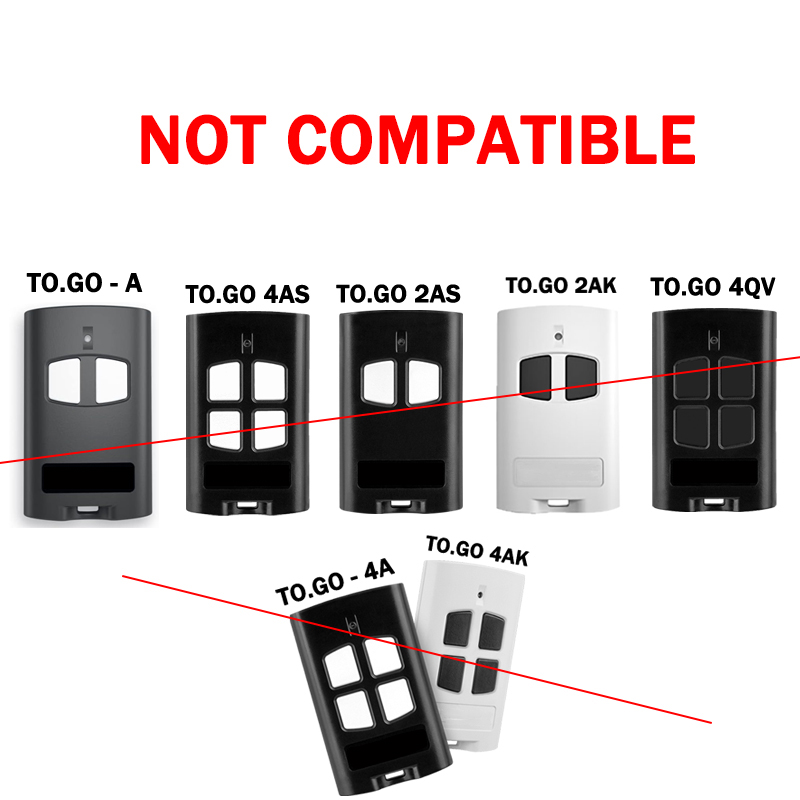 Offre spéciale ! Pour BENINCA TO.GO VA WV 2VA 4VA 2WV 4WV Télécommande de porte de garage/portail 433,92 MHz Rolling Code Compatible avec Beninca TOGO 2VA