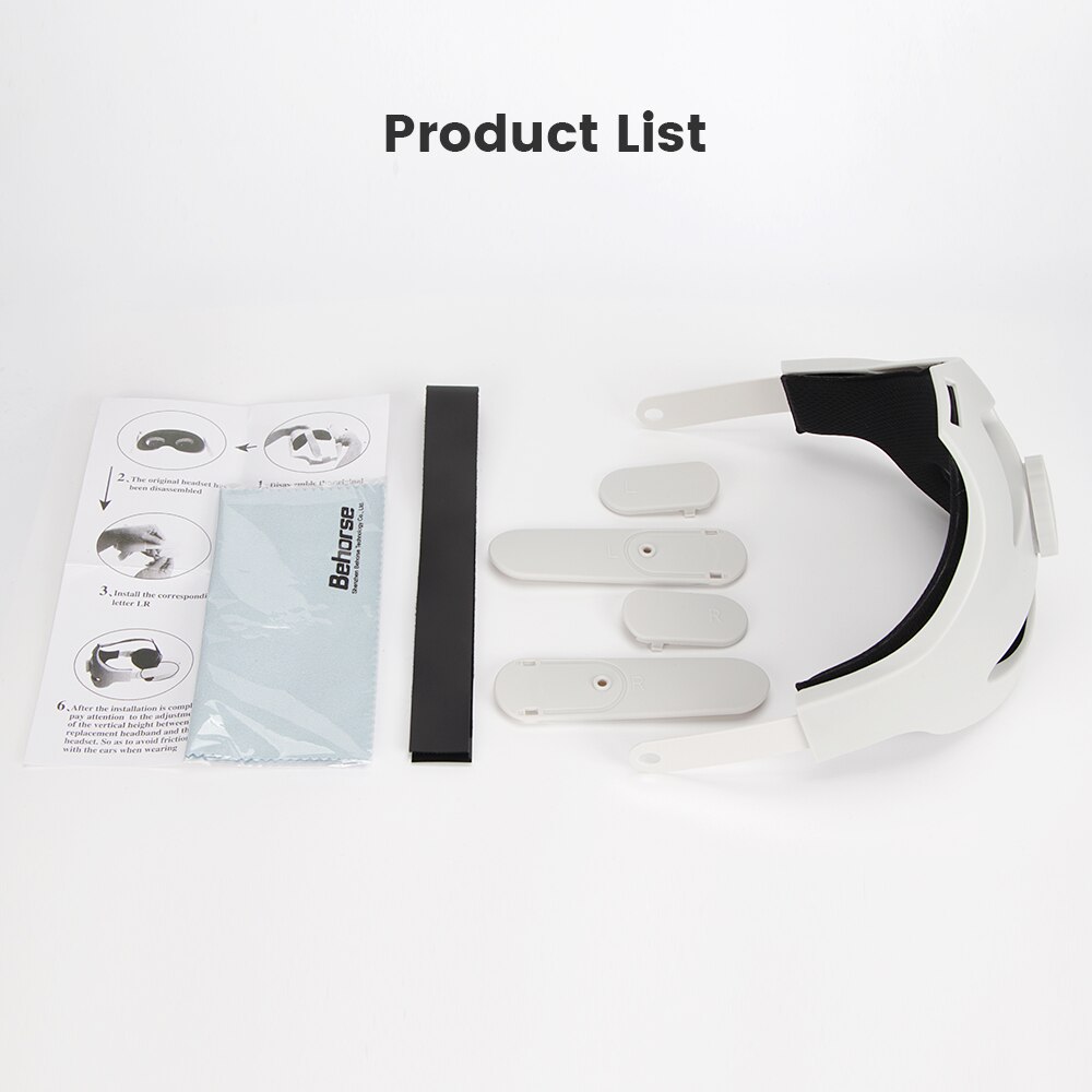 Oculus Quest 2 VR Elite Adjustable Head Strap Oculus Quest 2 Halo Strap Increase Supporting Improve Comfort-Virtual Accessories: type 1 White