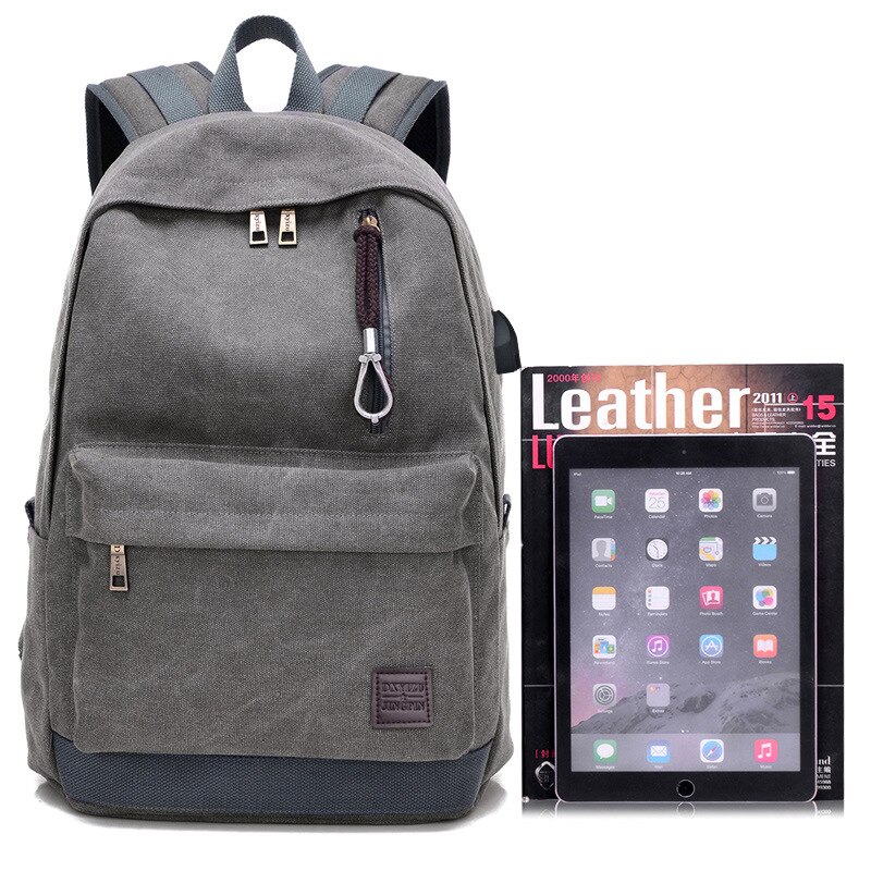 Men Canvas College Student School Backpack Male Bags Teenager Casual Rucksacks Laptop Backpacks Travel Women Mochila escolar