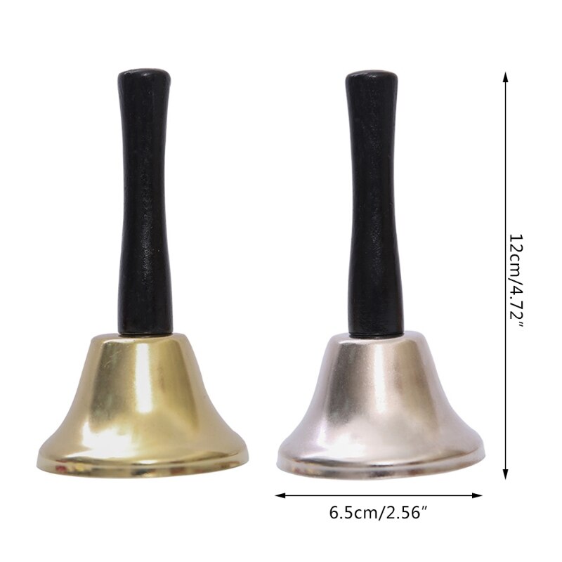 2 Stuks Kerst Hand Bell Nobele Receptie Diner Party Jingle Bells Restaurant School Tafelbel Decoraties