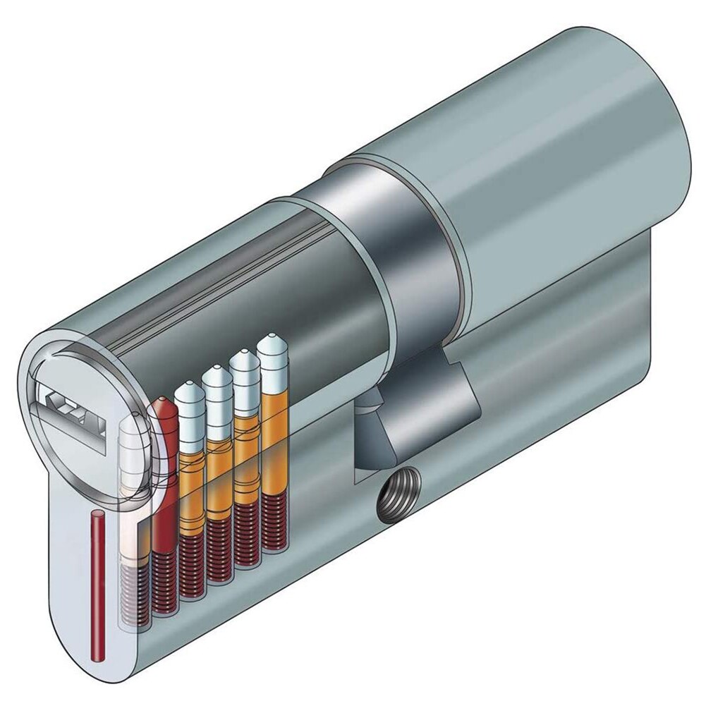 Serrure intérieure de porte de chambre à coucher serrure biaisée + 8 clés ménage sécurité à la maison Anti-vol cylindre coffre-fort accessoires de verrouillage