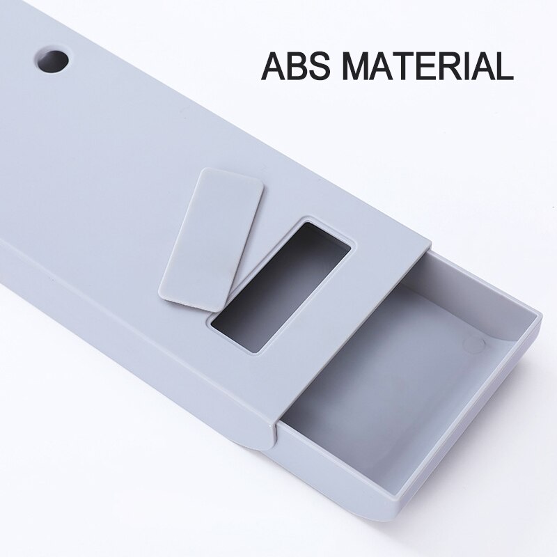 1pcs Paste Plastic Desk Storage Case Self-Adhesive Under Desk Drawer Makeup Organizer Hidden Sticky Sundries Storage Box
