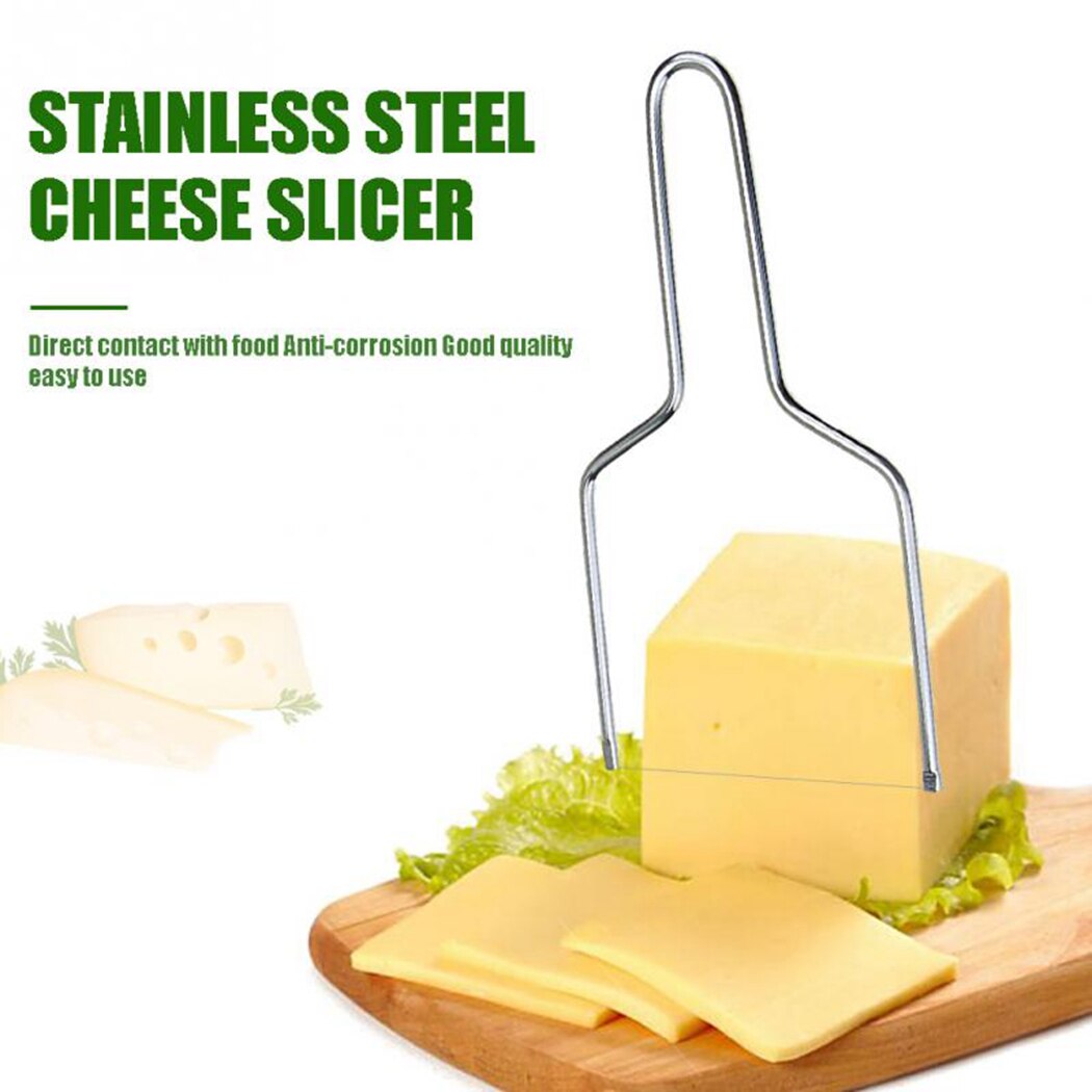 Stainless Steel Cheese Slicer DIY Cheese Cutter Cheese Cutting Tool Butter Cutting Board heese Cutting Wire Cutter Kitchen Tools