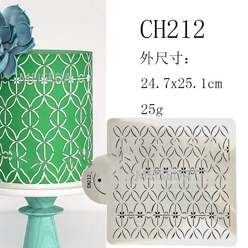 Cake Stencil Leaf Shape Pattern Cake Decorating Plastic Lace Cake Boder Stencils Template DIY Drawing Mold Baking Accessories: Ch212
