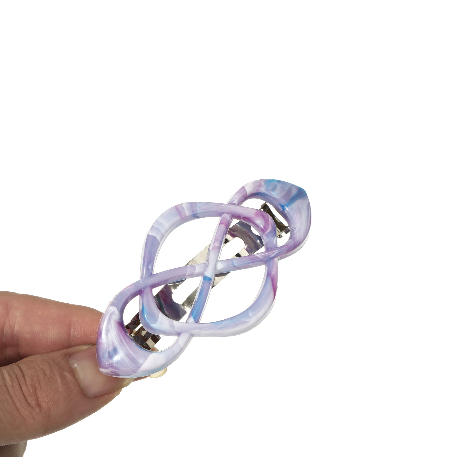 1pc Colorful Spring Hair Clip Hollow Ponytail Holder Hairgrip Barrettes Hairpin Women Girl Cute Hair Accessories