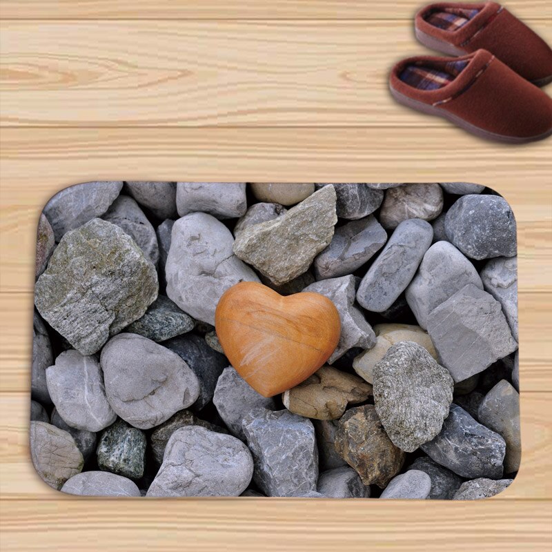 3D tapis de pierre de galets paillassons tapis de porte cuisine extérieure salon tapis de sol tapis zone imperméable couloir bienvenue tapis de sol tapis: TMD0014