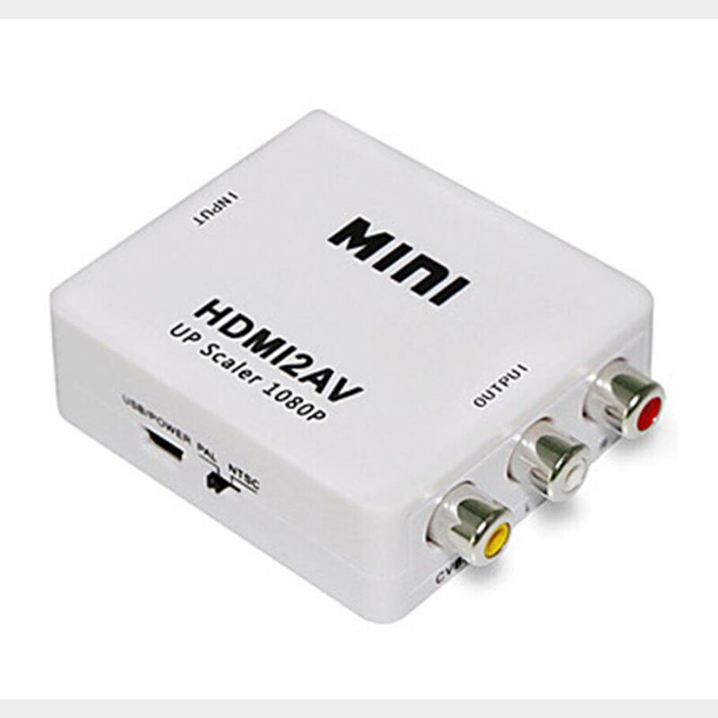HDMI naar RCA AV CVSB L/R Video AV/RCA CVBS Adapter Mini HDMI2AV Video Converter Box Computer HD 1080P Ondersteuning NTSC PAL Uitgang