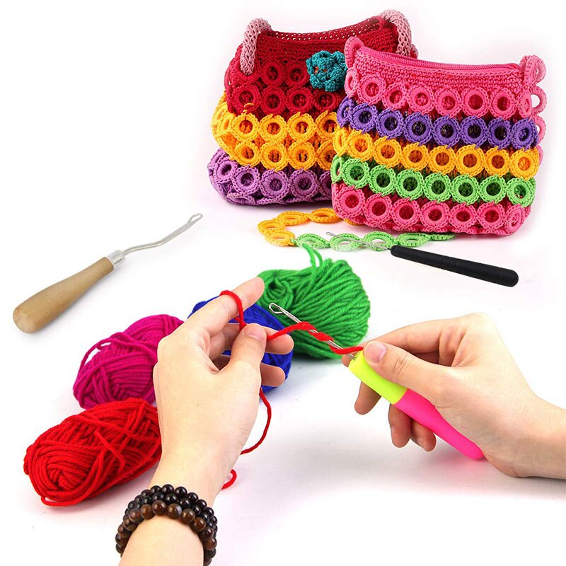 9Pcs/Set Braiding Latch Hook Crochet Hook Set Crochet Kit Knitting Needles Crochet Set Braid Craft Tools
