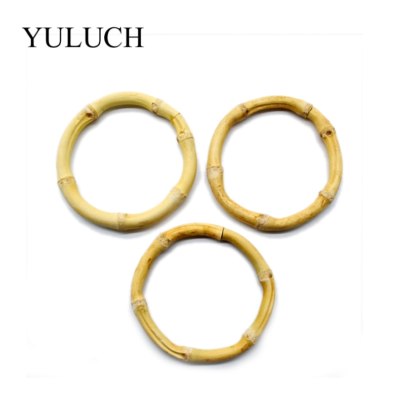Yuluch pulseira extra grande, bracelete de bambu natural simples, joias para mulheres/moças, presente, estilo hiperbola redondo